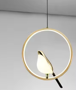Ekster Vogel LED Hanglamp – Moderne Design Plafondlamp voor Slaapkamer & Nachtkastje