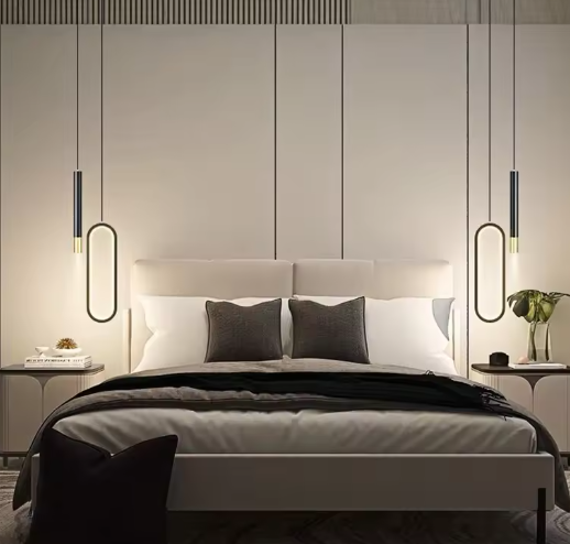 Scandinavische LED Hanglamp – Moderne Plafondlamp van IJzer & Acryl, 3 Lichtkleuren