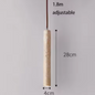 Japanse LED Hanglamp – Lange Buis met Houten Plafondplaat, Rustig & Modern Design