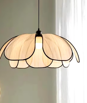 Vintage Lotus Hanglamp – Handgeweven Kroonluchter voor Eetkamer & Woonkamer