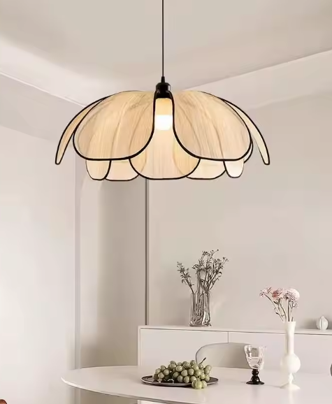 Vintage Lotus Hanglamp – Handgeweven Kroonluchter voor Eetkamer & Woonkamer