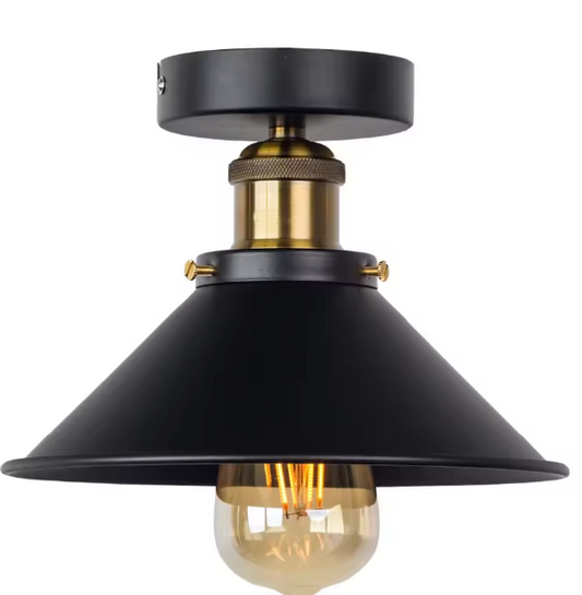 Vintage Industriële Plafondlamp – Rustiek Metalen Armatuur