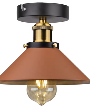 Vintage Industriële Plafondlamp – Rustiek Metalen Armatuur