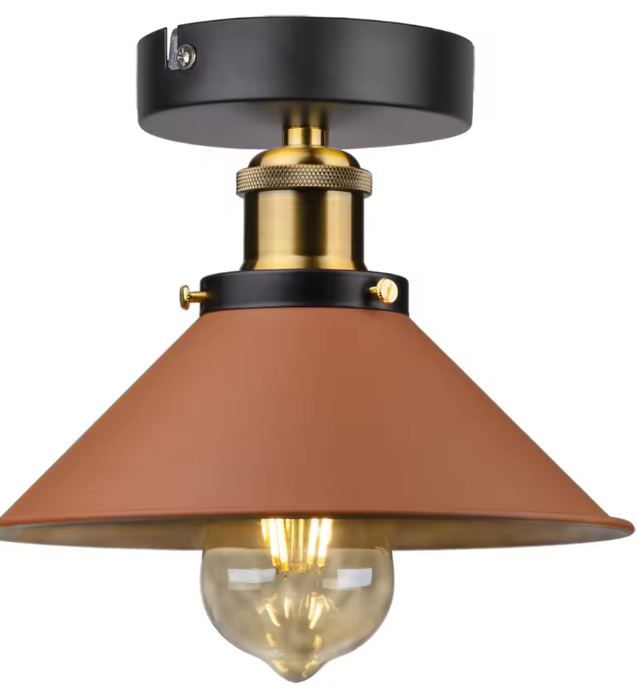 Vintage Industriële Plafondlamp – Rustiek Metalen Armatuur