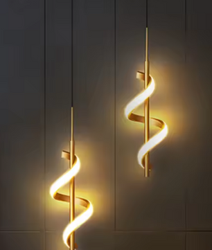 Glans LED Hanglamp – Moderne Plafondlamp of Wandlamp in het Goud of Zwart