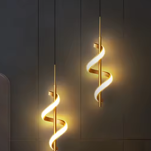 Glans LED Hanglamp – Moderne Plafondlamp of Wandlamp in het Goud of Zwart