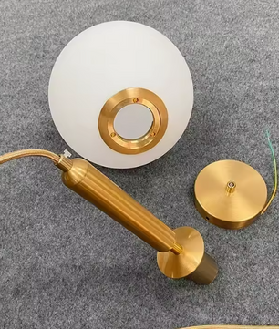 Moderne Kroonluchter – Glazen Bol LED Hanglamp voor Woonkamer, Eetkamer & Slaapkamer
