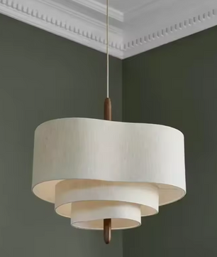 Wabi Sabi Plafondlamp – Stoffen Kroonluchter met LED E27, Japans Minimalistisch Design