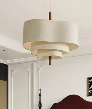 Wabi Sabi Plafondlamp – Stoffen Kroonluchter met LED E27, Japans Minimalistisch Design