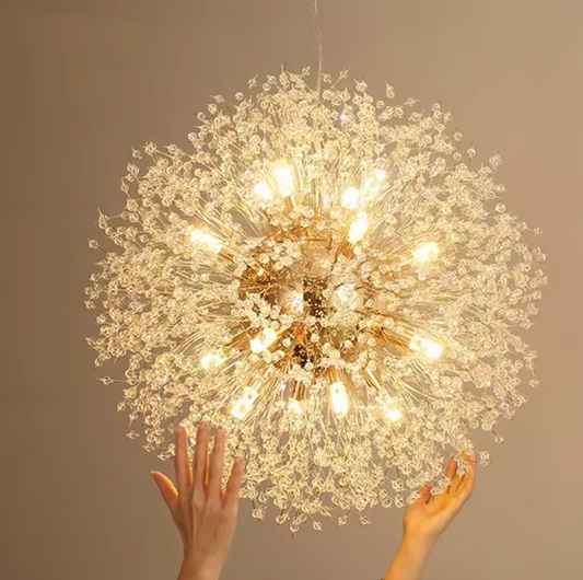 Moderne Paardenbloem LED Hanglamp – Acryl Sterrenhemel Design & Vuurbal Effect