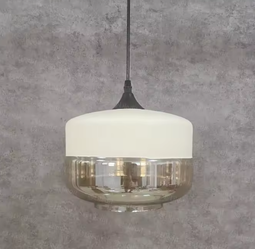 Moderne Nordic LED Hanglamp – Glas & Metaal, Zwart/Wit Design