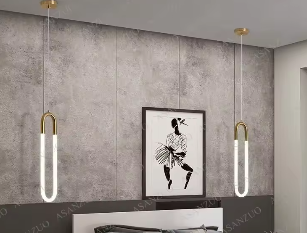 Moderne Messing LED Hanglamp – U-Vormige Buis, Stijlvol & Minimalistisch
