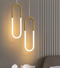 Moderne Messing LED Hanglamp – U-Vormige Buis, Stijlvol & Minimalistisch