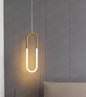 Moderne Messing LED Hanglamp – U-Vormige Buis, Stijlvol & Minimalistisch