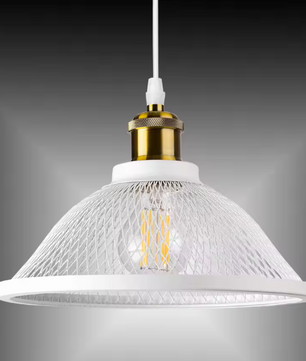 Vintage Retro Zwarte Hanglamp – Industriële Net-Cage Stijl, E27 LED Armatuur