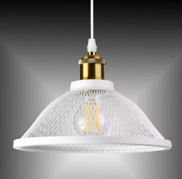 Vintage Retro Zwarte Hanglamp – Industriële Net-Cage Stijl, E27 LED Armatuur