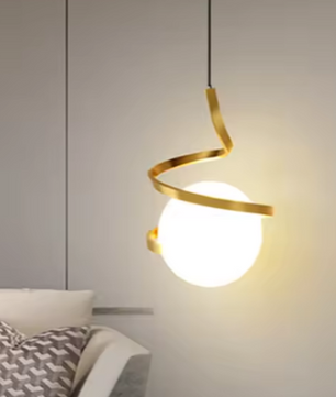 Nordic Glazen Hanglamp – Moderne LED Binnenverlichting, 3 Lichtkleuren