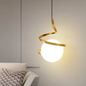 Nordic Glazen Hanglamp – Moderne LED Binnenverlichting, 3 Lichtkleuren
