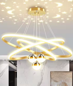 Moderne LED Kroonluchter – Luxe Cirkel Hanglamp voor Woonkamer & Eettafel