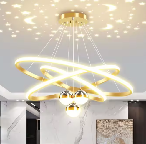 Moderne LED Kroonluchter – Luxe Cirkel Hanglamp voor Woonkamer & Eettafel