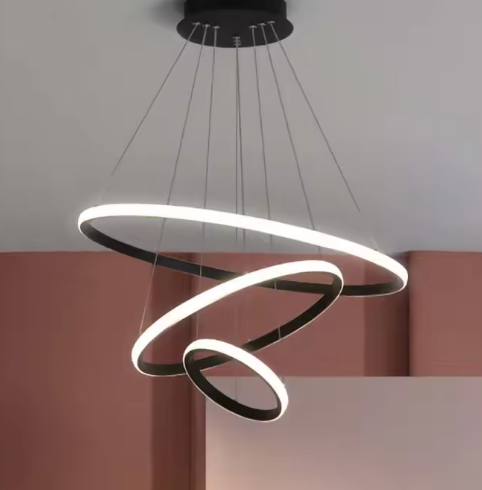 Moderne LED Kroonluchter – Luxe Cirkel Hanglamp voor Woonkamer & Eettafel
