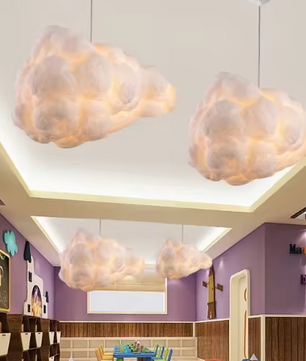 Wolk Hanglamp – Moderne LED Kroonluchter van Space-Katoen, Sfeervol en Uniek