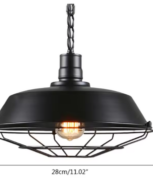 Industriële Retro Hanglamp – Vintage IJzeren Plafondlamp, E27 Fitting