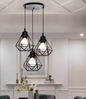 Vintage Industriële Hanglamp – Smeedijzeren Diamant Design, Modern en Stijlvol