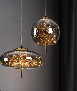Moderne LED Hanglamp – Glazen Plafondlamp, Stijlvol & Sfeervol