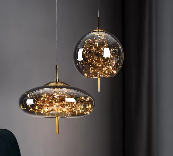 Moderne LED Hanglamp – Glazen Plafondlamp, Stijlvol & Sfeervol