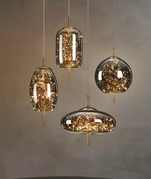 Moderne LED Hanglamp – Glazen Plafondlamp, Stijlvol & Sfeervol