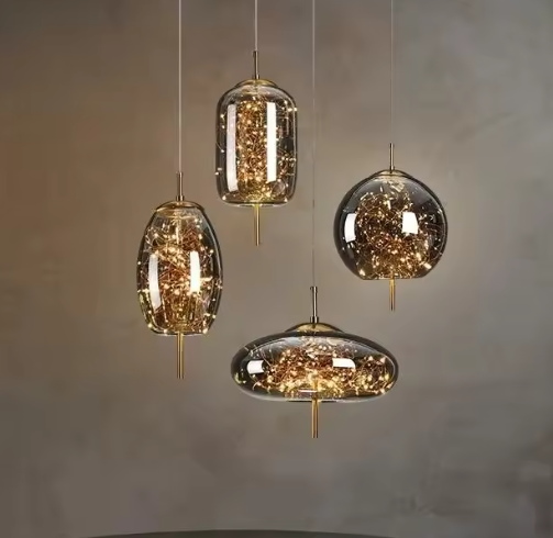 Moderne LED Hanglamp – Glazen Plafondlamp, Stijlvol & Sfeervol