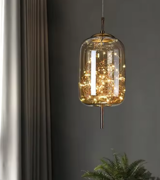 Moderne LED Hanglamp – Glazen Plafondlamp, Stijlvol & Sfeervol