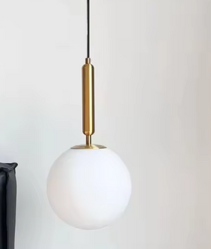 Moderne Glazen Bol Hanglamp – LED Armatuur met Aluminium & Glas, Stijlvol en Sfeervol