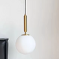 Moderne Glazen Bol Hanglamp – LED Armatuur met Aluminium & Glas, Stijlvol en Sfeervol