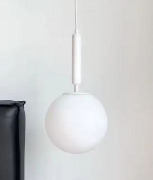 Moderne Glazen Bol Hanglamp – LED Armatuur met Aluminium & Glas, Stijlvol en Sfeervol