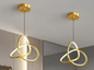 Glanzende LED Hanglamp – Moderne Plafondlamp met 3 Lichtkleuren, Acryl & Metaal