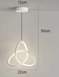 Glanzende LED Hanglamp – Moderne Plafondlamp met 3 Lichtkleuren, Acryl & Metaal