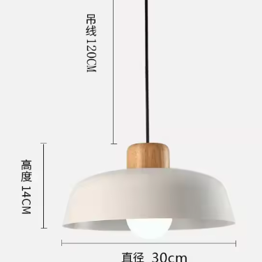 Scandinavische Houten Hanglamp – Moderne Macaron Plafondlamp voor Woonkamer, Slaapkamer & Studeerkamer