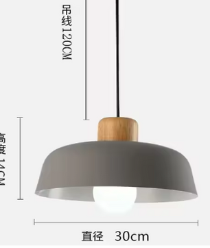Scandinavische Houten Hanglamp – Moderne Macaron Plafondlamp voor Woonkamer, Slaapkamer & Studeerkamer