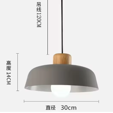 Scandinavische Houten Hanglamp – Moderne Macaron Plafondlamp voor Woonkamer, Slaapkamer & Studeerkamer
