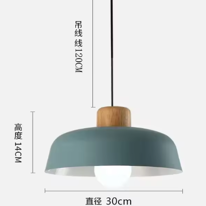 Scandinavische Houten Hanglamp – Moderne Macaron Plafondlamp voor Woonkamer, Slaapkamer & Studeerkamer