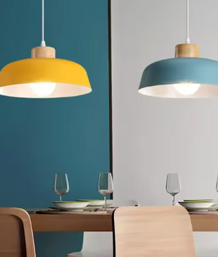 Scandinavische Houten Hanglamp – Moderne Macaron Plafondlamp voor Woonkamer, Slaapkamer & Studeerkamer