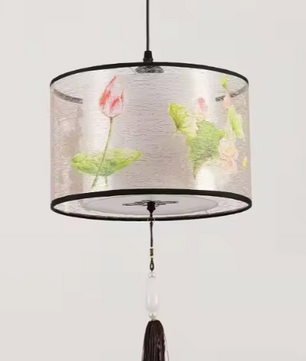 Nordic Stoffen LED Hanglamp – Moderne Kroonluchter voor Woonkamer & Slaapkamer