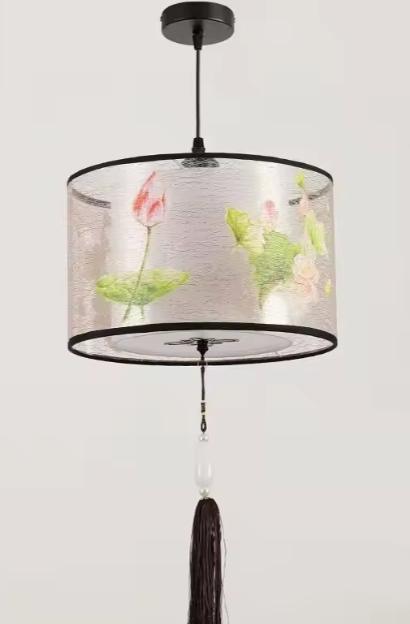 Nordic Stoffen LED Hanglamp – Moderne Kroonluchter voor Woonkamer & Slaapkamer