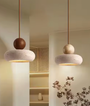 Vintage Hanglamp met Gele Agaatsteen – Unieke Sfeerverlichting voor Slaapkamer & Restaurant