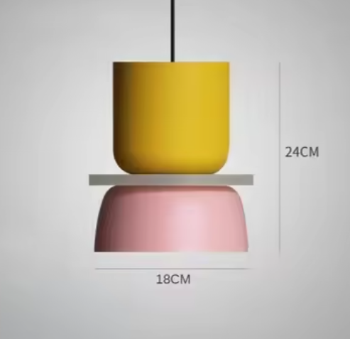 Moderne Macaron LED Hanglamp – Kleurrijke Plafondlamp voor Eetkamer & Slaapkamer