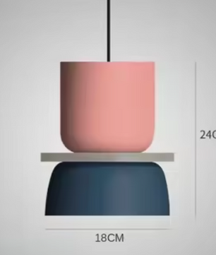 Moderne Macaron LED Hanglamp – Kleurrijke Plafondlamp voor Eetkamer & Slaapkamer