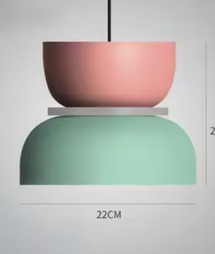 Moderne Macaron LED Hanglamp – Kleurrijke Plafondlamp voor Eetkamer & Slaapkamer