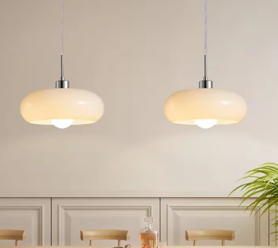 Nordic Retro Glazen Hanglamp – Moderne Plafondlamp voor Eetkamer & Woonkamer